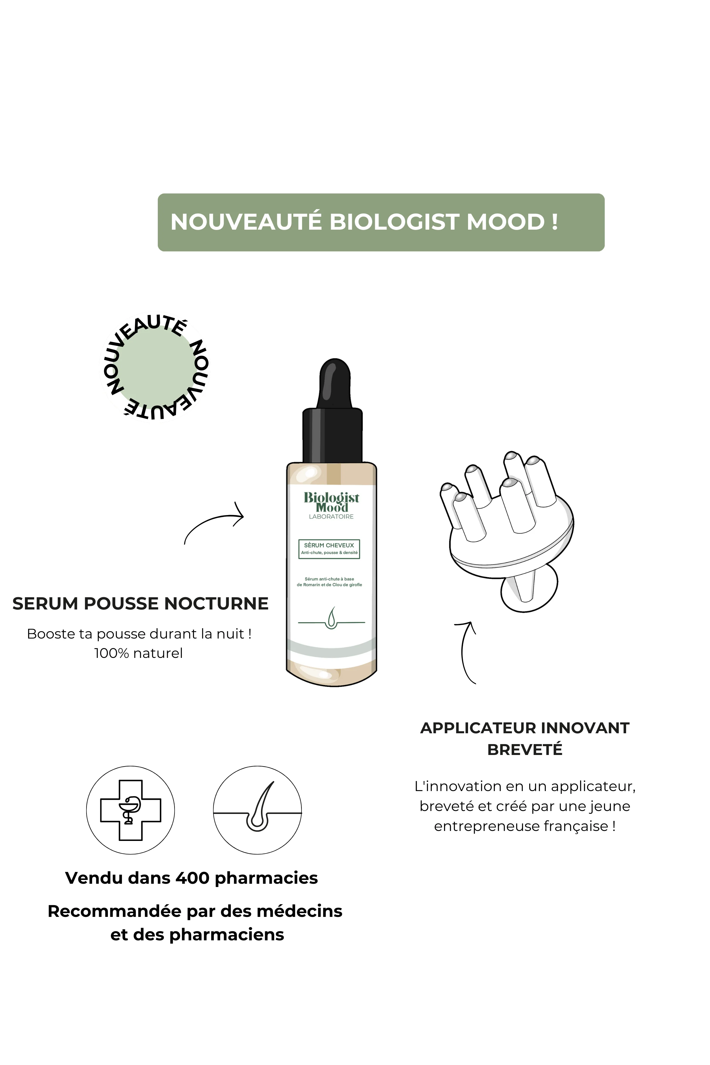 Pack Night : Sérum pousse cheveux + Rolly applicateur breveté de sérum - Image 5